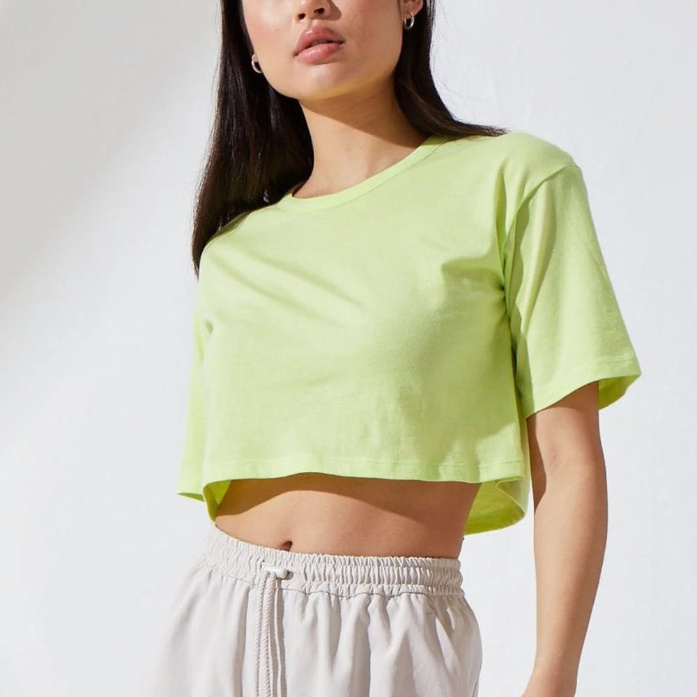 Crop tee Lime; Size: Medium